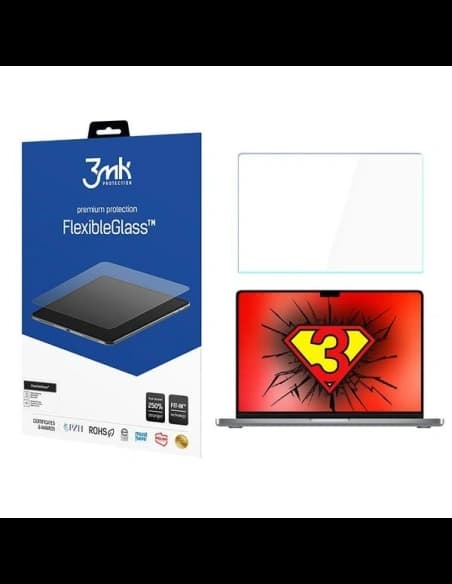 Szkło hybrydowe 3MK FlexibleGlass Apple MacBook Pro 14" 2021-2025 (M1/M2/M3/M4/M5)