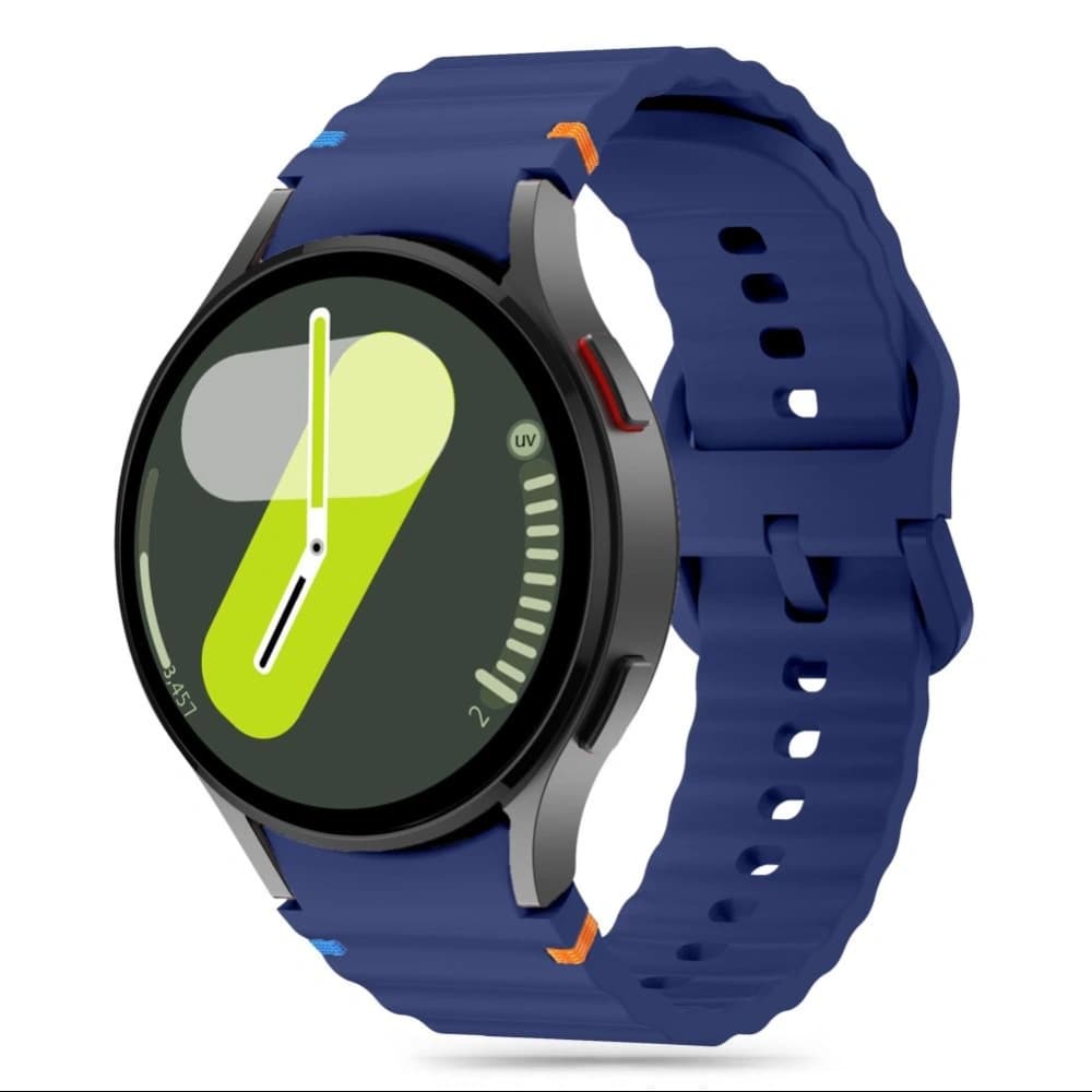 Tech-Protect Silicone Sport Strap Samsung Galaxy Watch 4/5/5 Pro/6/7/FE Navy Blue - 1