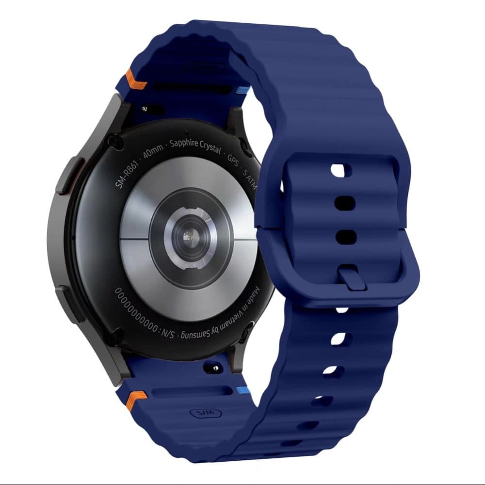 Tech-Protect Silicone Sport Strap Samsung Galaxy Watch 4/5/5 Pro/6/7/FE Navy Blue - 2