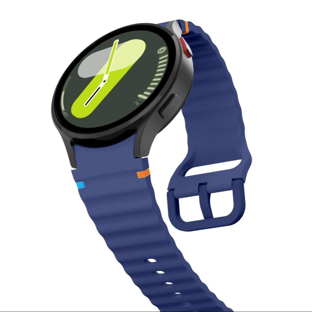 Tech-Protect Silicone Sport Strap Samsung Galaxy Watch 4/5/5 Pro/6/7/FE Navy Blue - 3