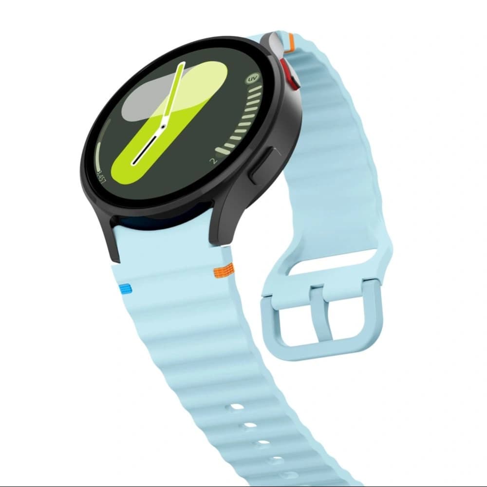 Pasek Tech-Protect szilikon sport Samsung Galaxy Watch 4/5/5 Pro/6/7/FE égkék - 3