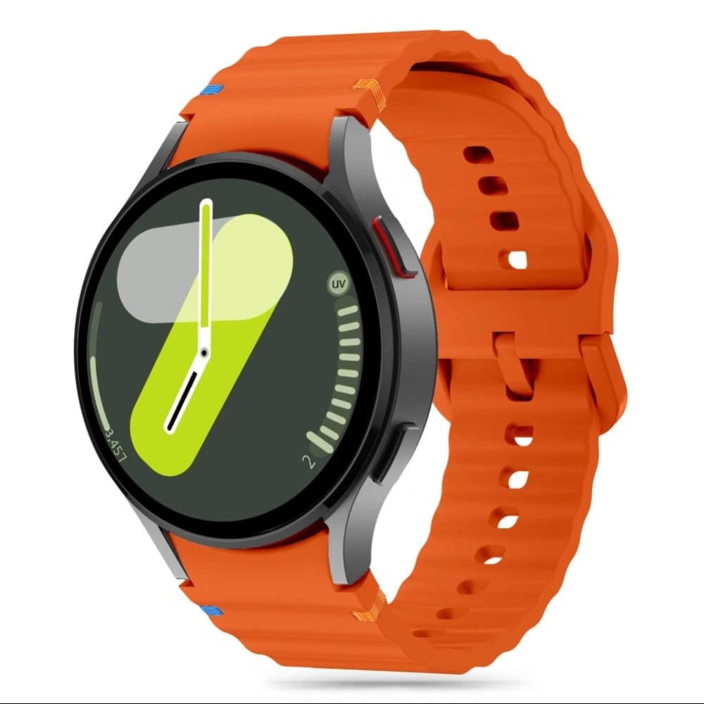 Tech-Protect Silicone Sport Strap for Samsung Galaxy Watch 4/5/5 Pro/6/7/FE Orange - 1