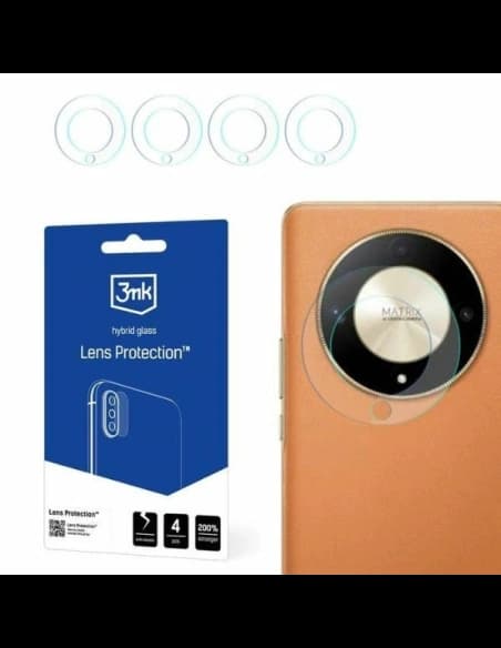 Hybridní sklo na objektiv fotoaparátu 3MK Lens Protect Honor Magic6 Lite 5G [4 PACK]
