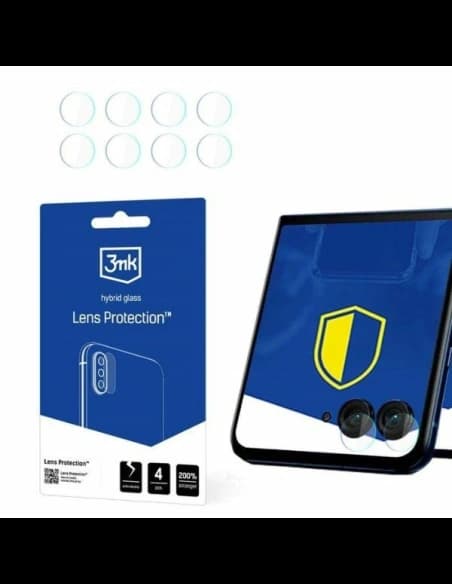 Hybrid glass for camera lens 3MK Lens Protect Motorola Razr 50 (front) [4 PACK]