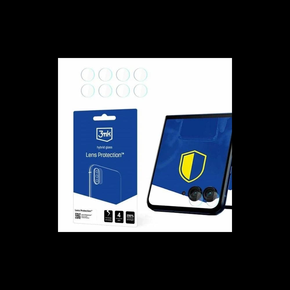 Hybidní sklo na objektiv fotoaparátu 3MK Lens Protect Motorola Razr 50 (přední) [4 PACK] - 1
