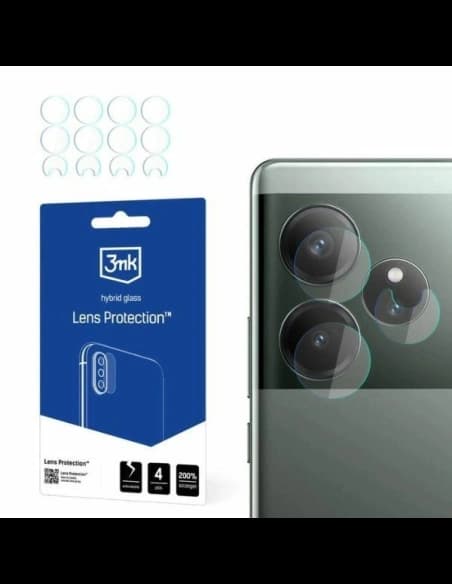 Hybridglas für die Kameraobjektiv 3MK Lens Protect Realme GT 6T [4 PACK]