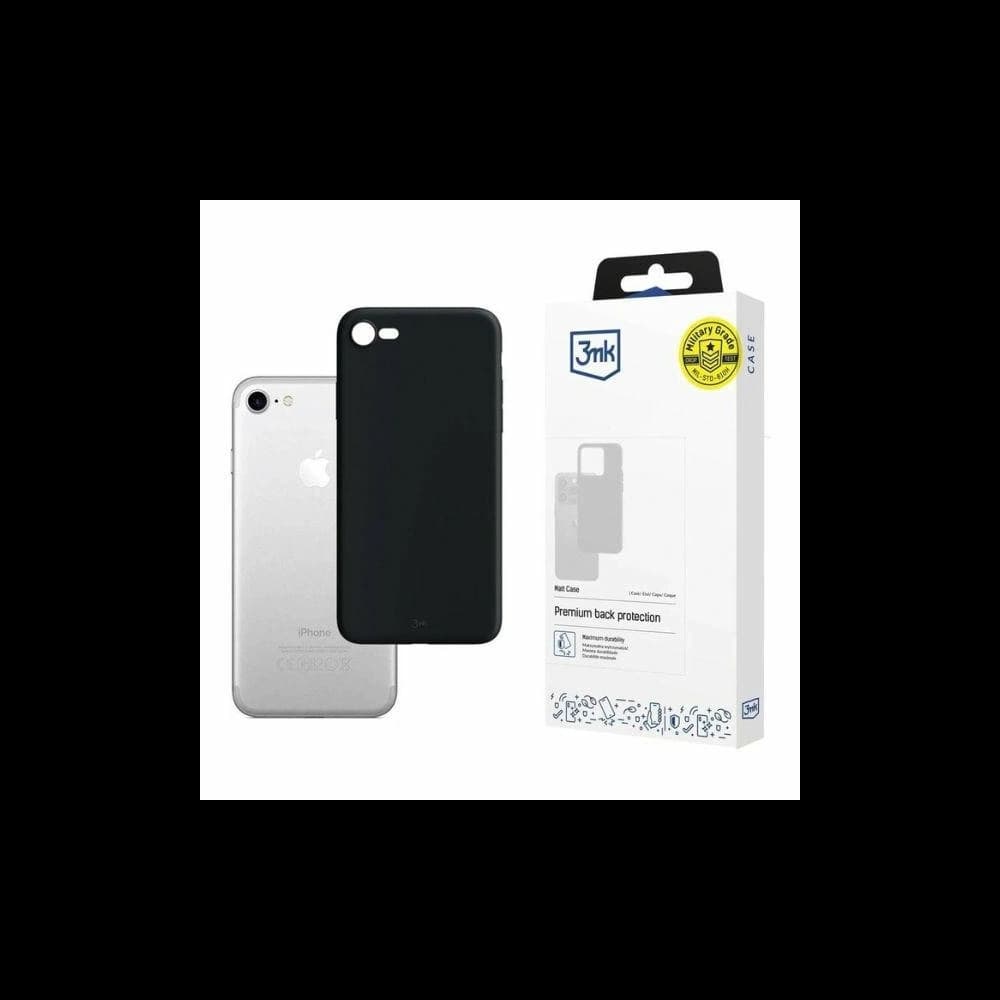 Etui 3MK Matt Case Apple iPhone 7/8 černé - 1