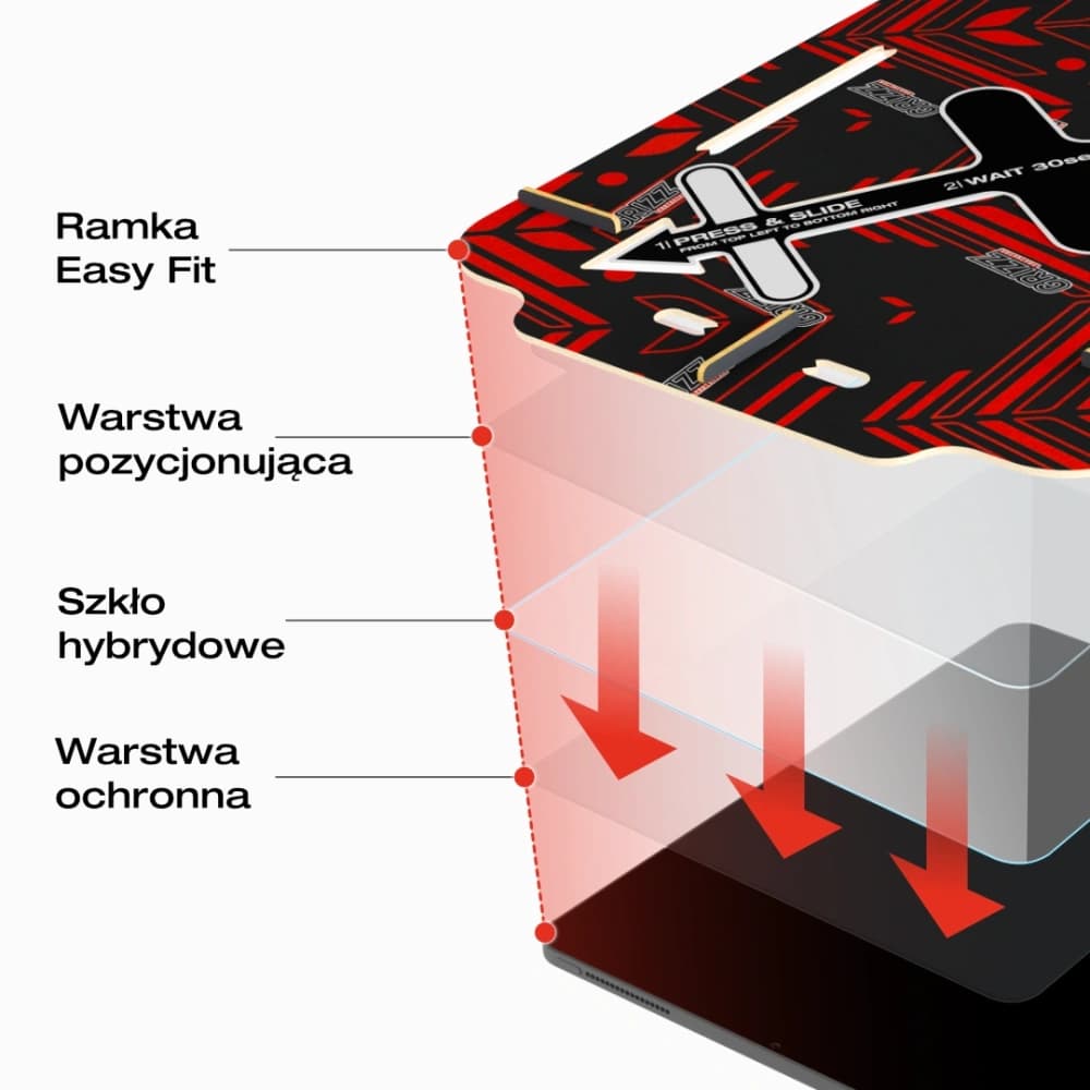 Hybrid glass GrizzGlass HybridGlass Easy for Honor Pad X9 - 9