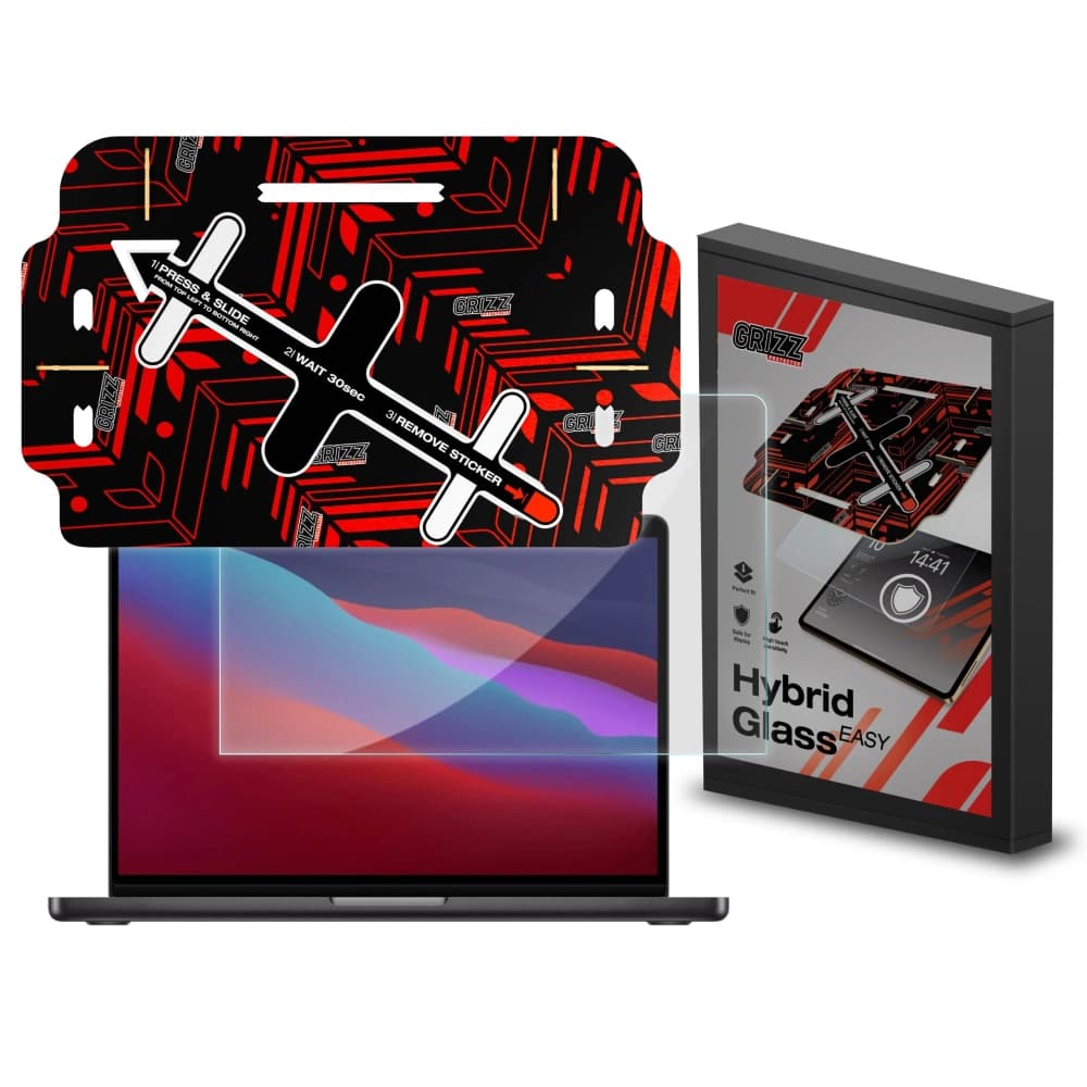 Hybridní sklo GrizzGlass HybridGlass Easy pro Apple MacBook Pro 13" 2020 - 1