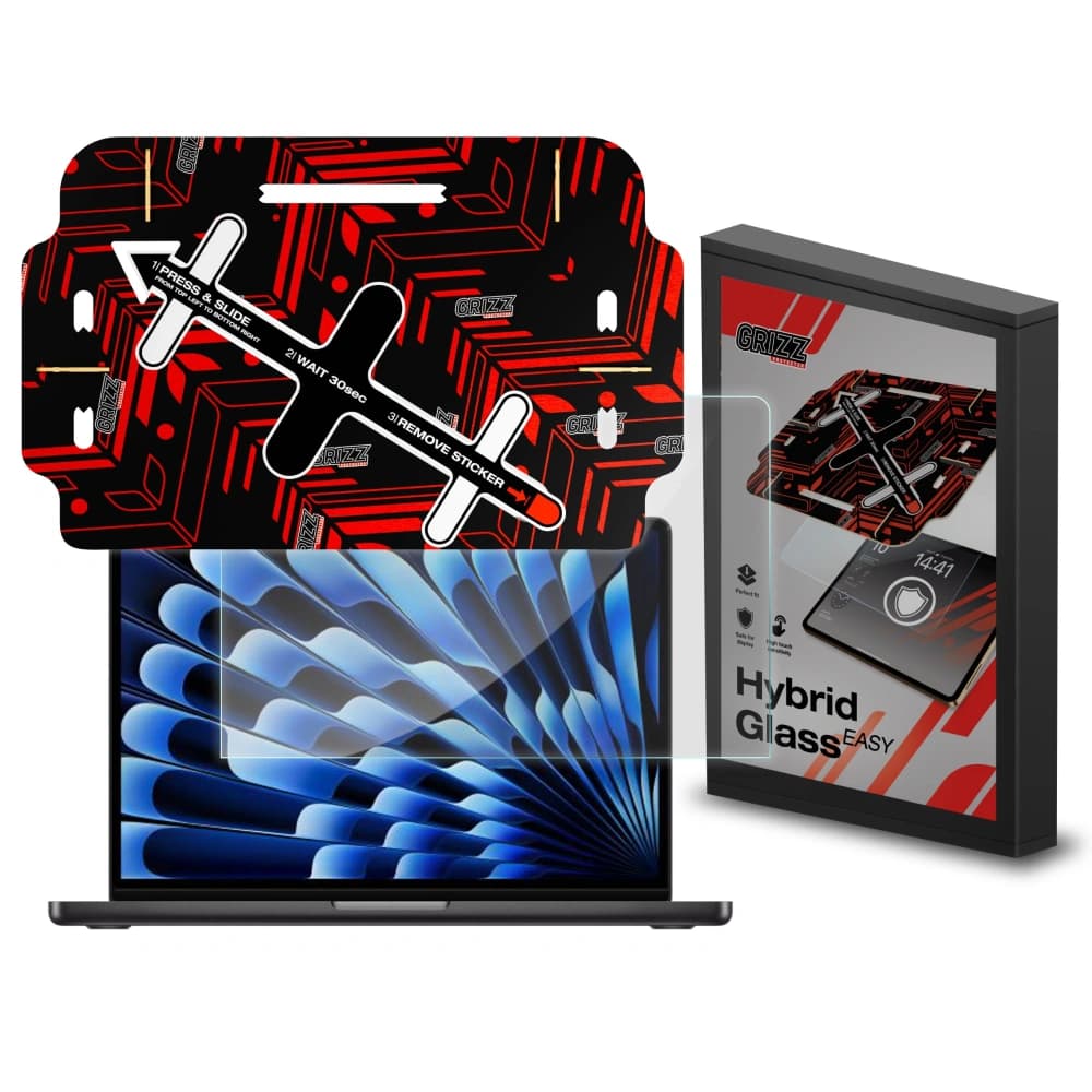 Hibrid üveg GrizzGlass HybridGlass Easy az Apple MacBook Air 15" 2024-hez - 1