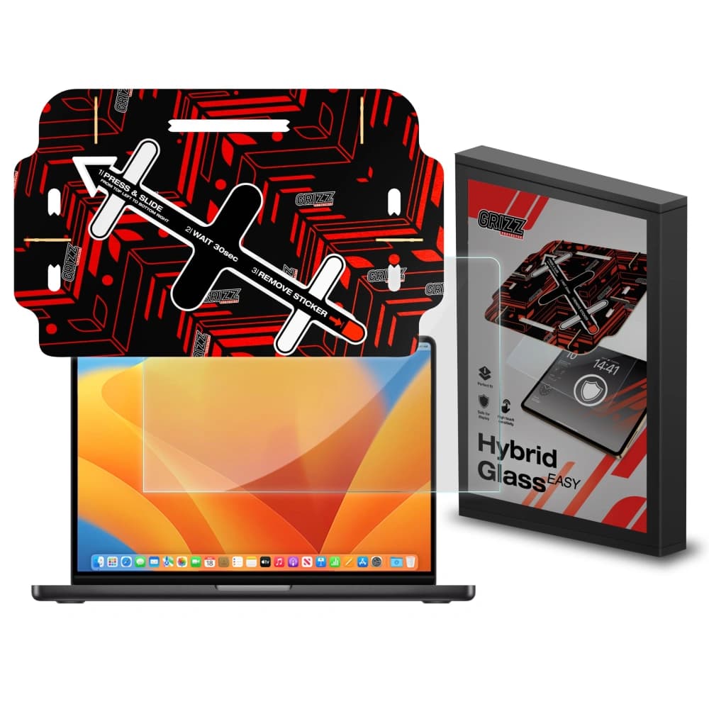 Hybridglas GrizzGlass HybridGlass Easy für Apple MacBook Pro 16" 2021-2024 (M1/M2/M3/M4) - 1