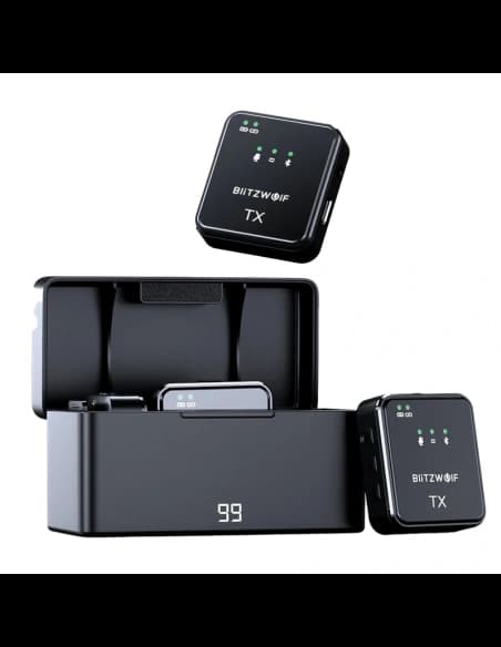 Mikrofon wireless BlitzWolf, BW-SX63, 1000mAh (negru)