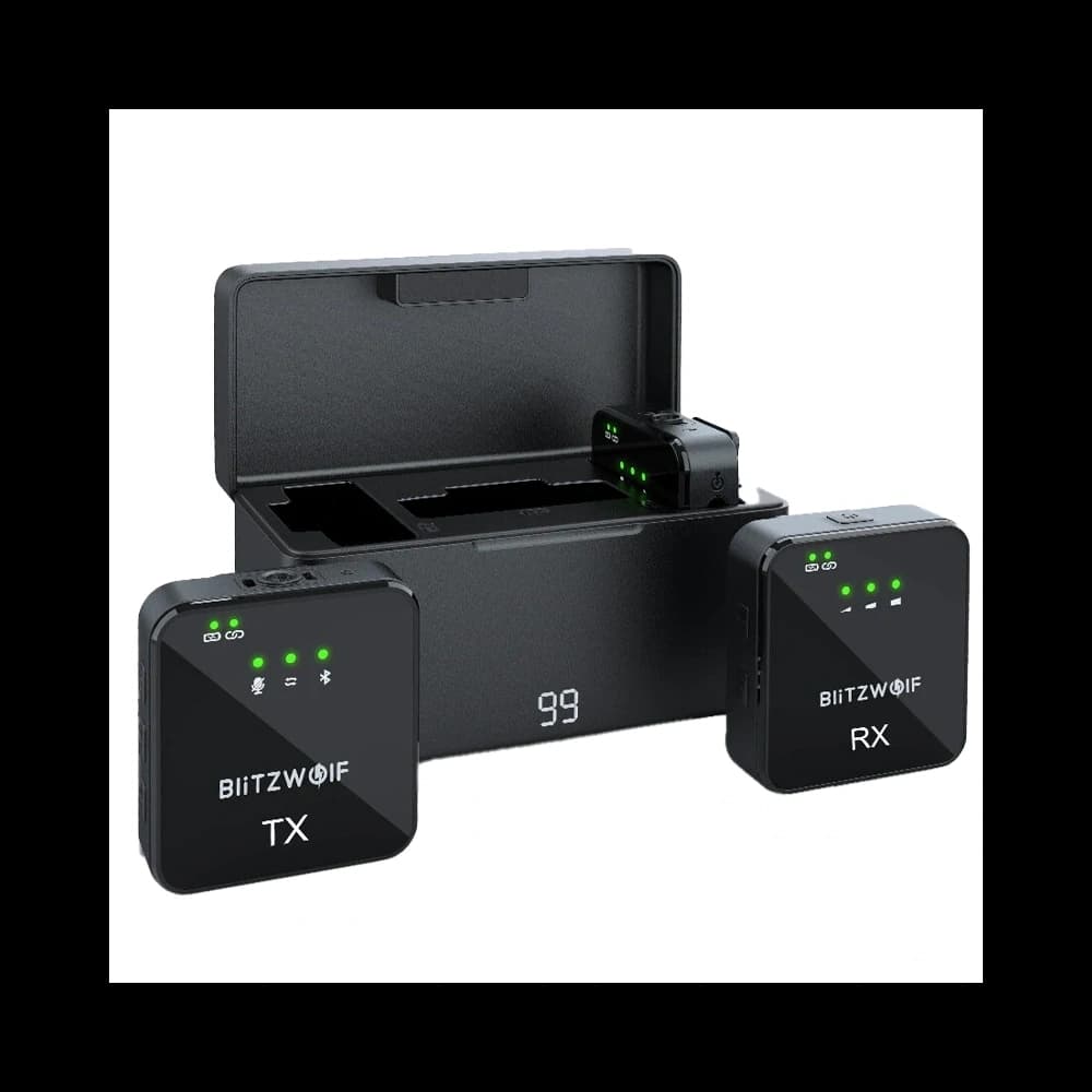 Mikrofon wireless BlitzWolf, BW-SX63, 1000mAh (negru) - 2