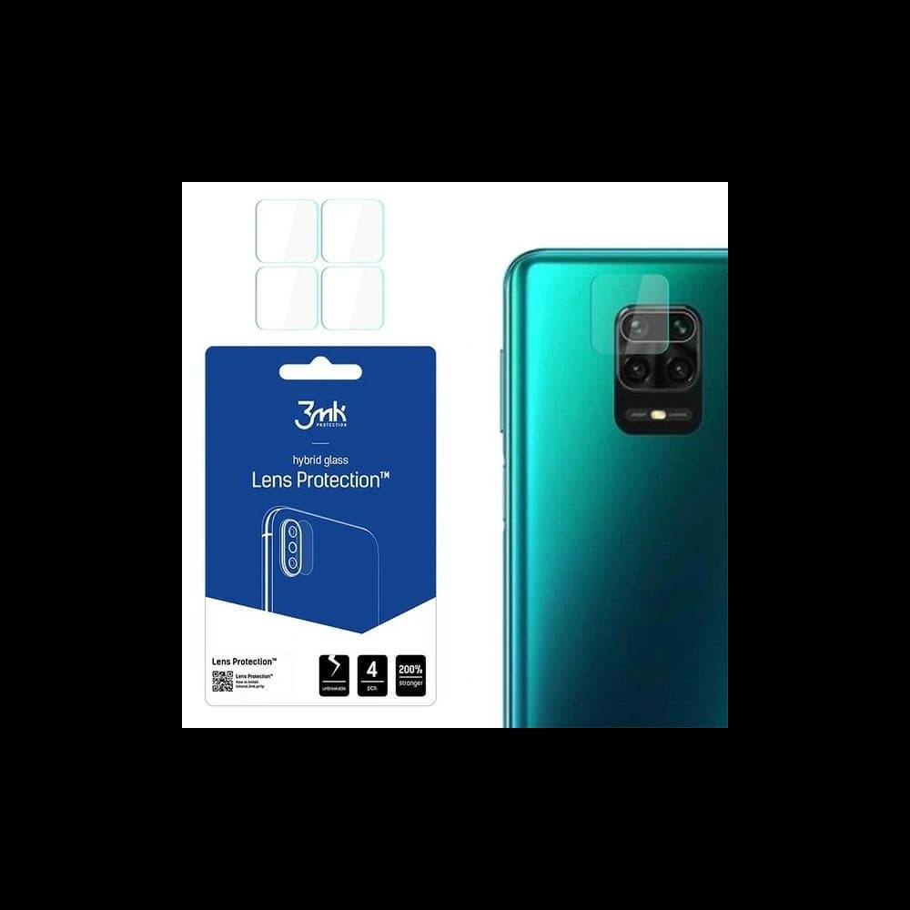 3MK Protecție pentru lentile Xiaomi Redmi Note 9 Pro Max [4 PACHET] - 1