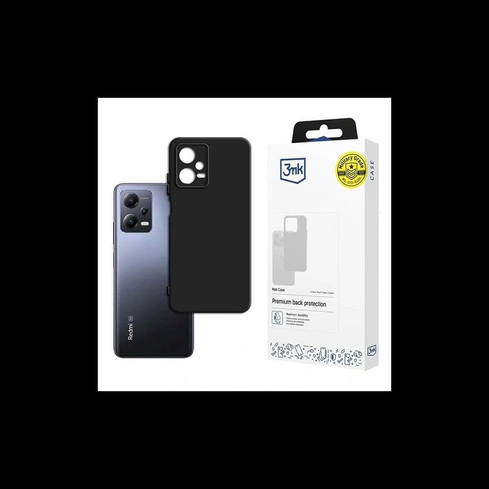 3MK Caz Matt Xiaomi Redmi Note 12 Pro+ Plus negru - 1