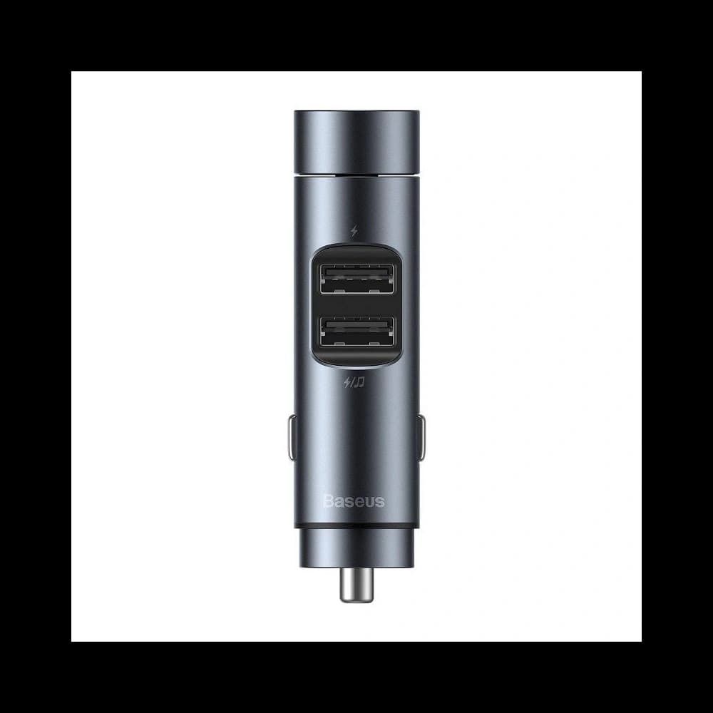 Transmiter FM Baseus Energy Column, Bluetooth 5.0, 2x USB, 3.1A (šedý) - 2