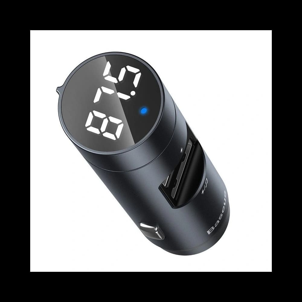 Transmiter FM Baseus Energy Column, Bluetooth 5.0, 2x USB, 3.1A (šedý) - 4