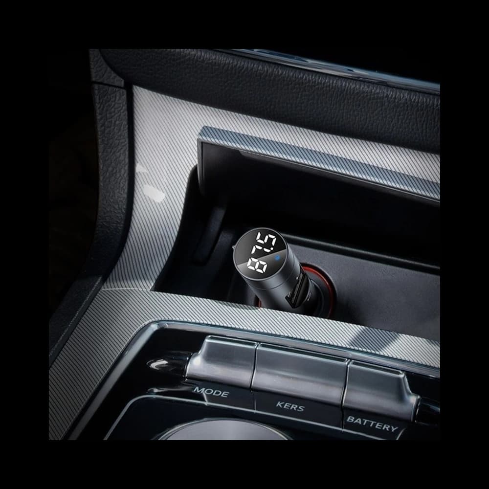 Transmiter FM Baseus Energy Column, Bluetooth 5.0, 2x USB, 3.1A (šedý) - 7