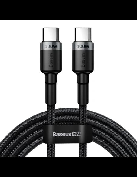 Kabel USB-C Baseus Cafule, QC 3.0, PD 2.0, 100W, 5A, 2m (szaro-czarny)