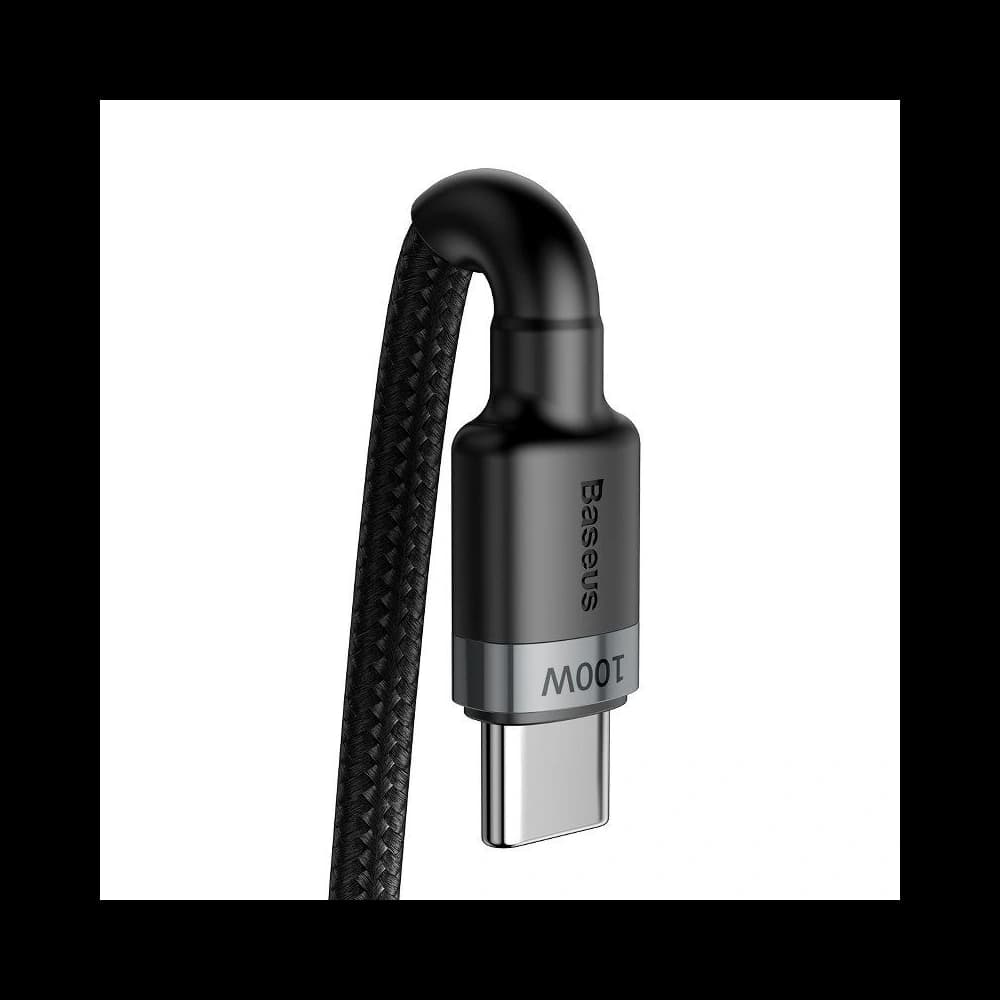 Kabel USB-C Baseus Cafule, QC 3.0, PD 2.0, 100W, 5A, 2m (šedo-černý) - 3