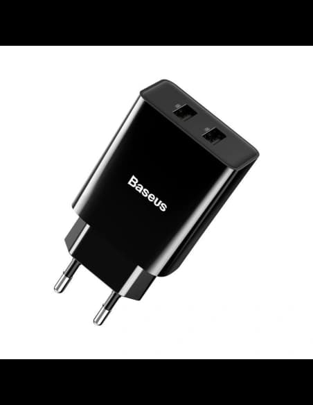 Ładowarka sieciowa Baseus Speed Mini Dual Charger, 2x USB, 2A, 10,5W (czarna)