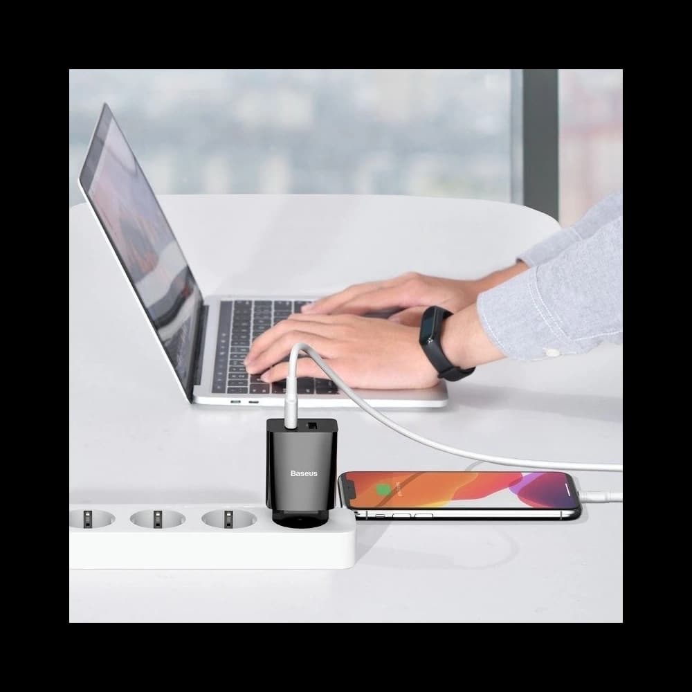 Ładowarka sieciowa Baseus Speed Mini Dual Charger, 2x USB, 2A, 10,5W (czarna) - 7