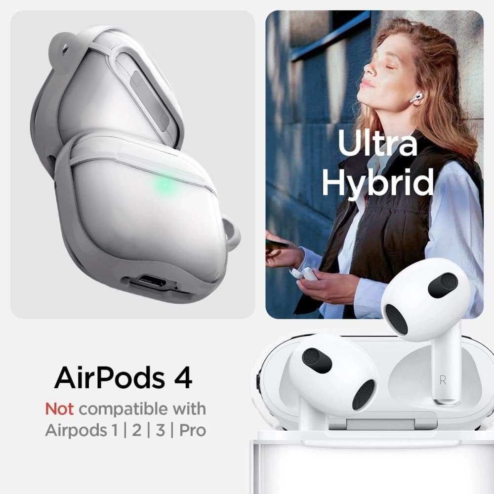 Spigen Ultra Hybrid Apple AirPods 4 Alb Jet - 10
