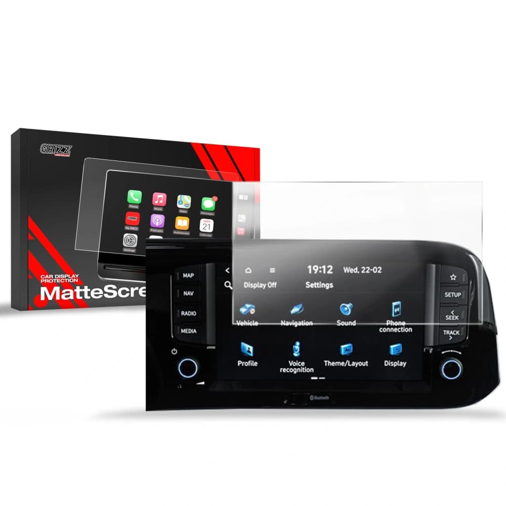 Matte GrizzGlass CarDisplay Protection Hyundai i10 8" 2024-2025 - 1