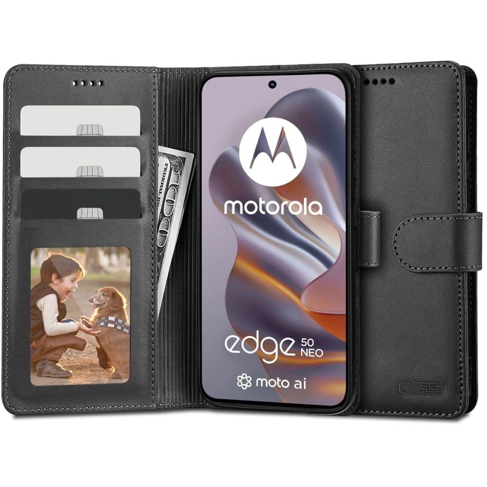 Tech-Protect Geldbörse Motorola Edge 50 Neo Schwarz - 1