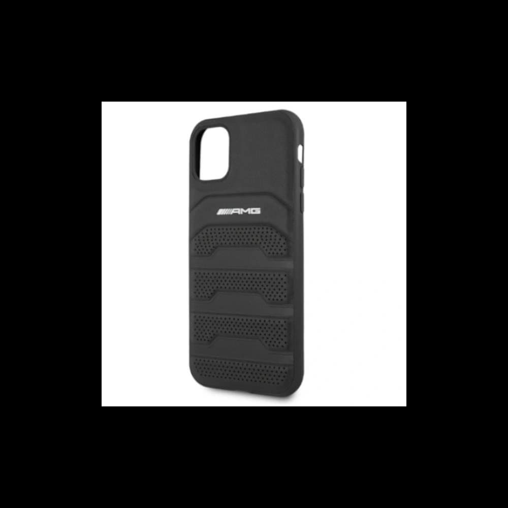 AMG AMHCN61GSEBK Apple iPhone 11 / XR hardcase Leather Debossed Lines black - 6