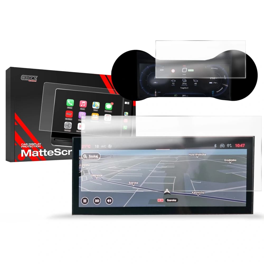 Matte GrizzGlass CarDisplay Protection Alfa Romeo Junior 10,25" 2024-2025 [2in1] - 1