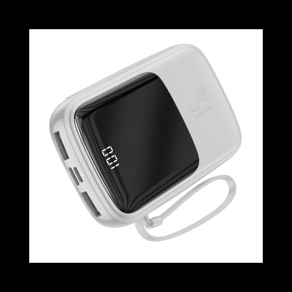 Powerbank Baseus Qpow s kabelem Lightning, 10000mAh, 3A, 15W (bílý) - 2