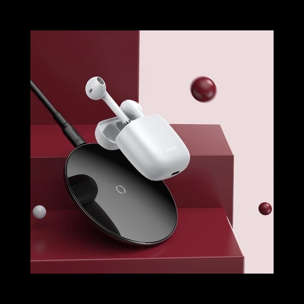 Căști wireless Baseus Encok W04 TWS, Bluetooth 5.0 (albe) - 6