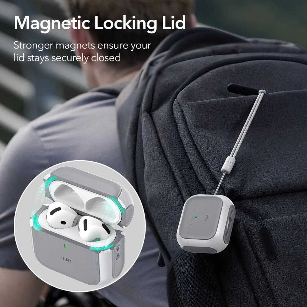 ESR Orbit Halolock MagSafe Apple AirPods 4 Alb - 2