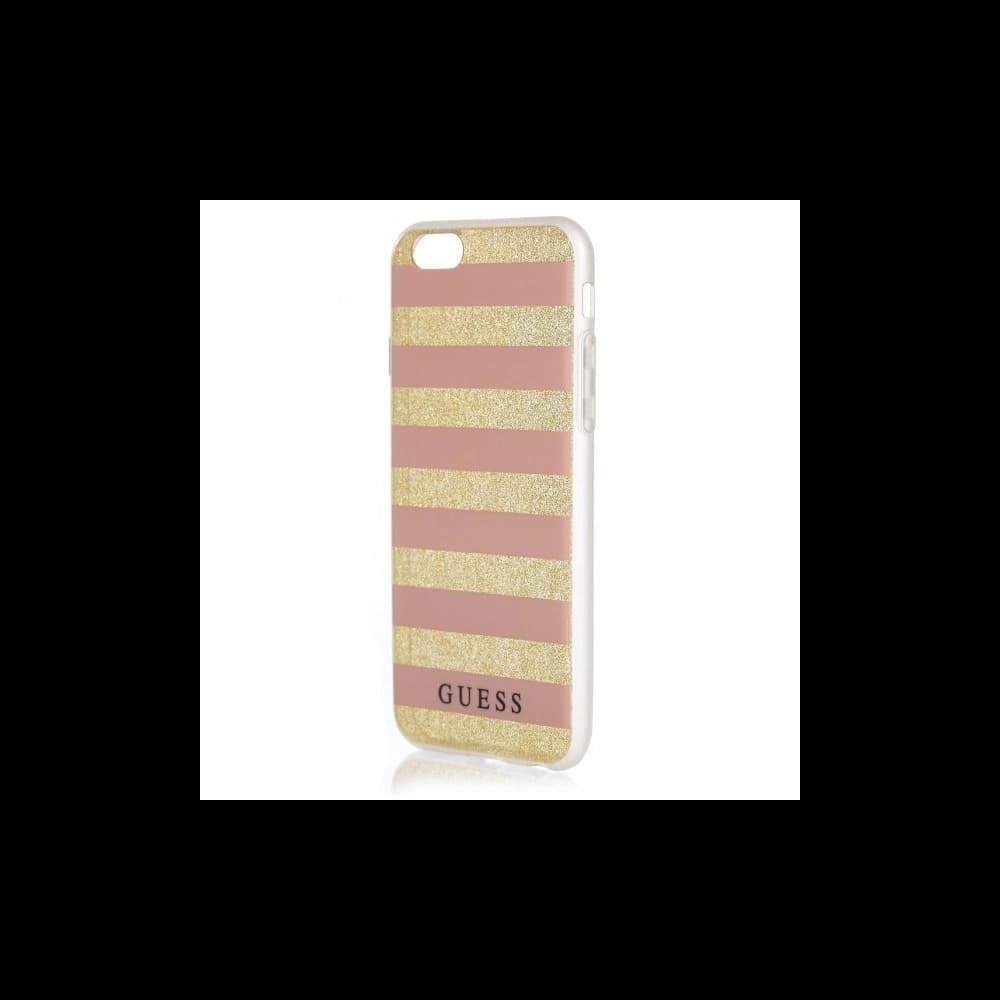 Guess Apple Tasche GUHCP6STGPI iPhone 6/6S rosa Hartschale Ethnic Chic Stripes 3D - 1