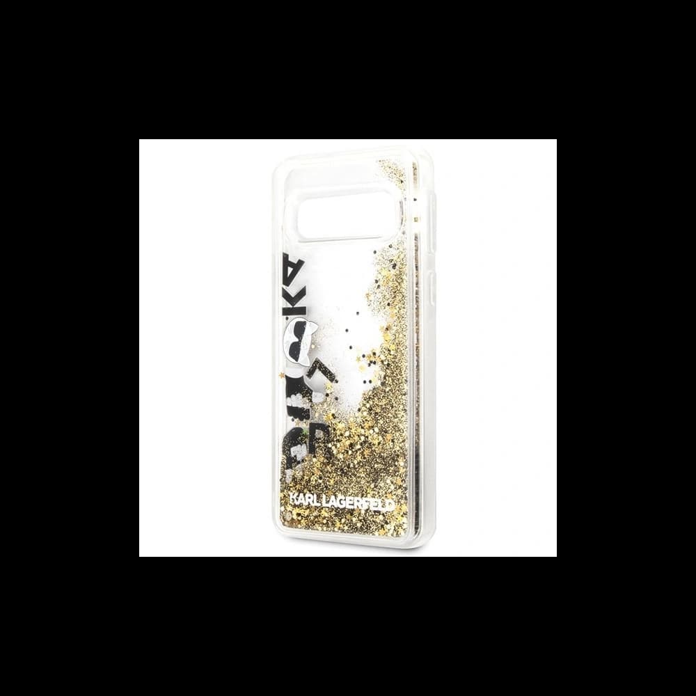 Karl Lagerfeld KLHCS10ROGO S10 G973 black & gold hard case Glitter - 3