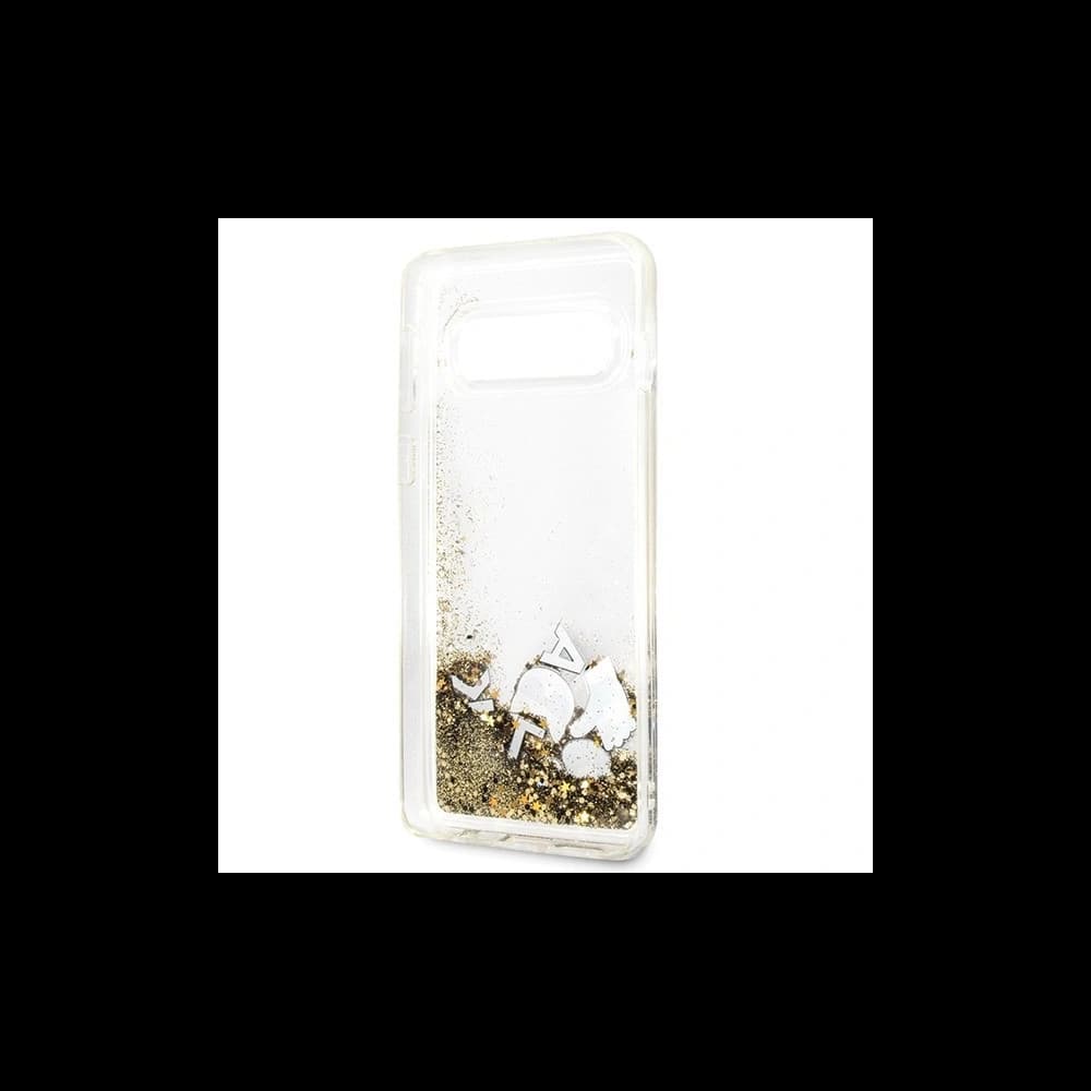 Karl Lagerfeld KLHCS10ROGO S10 G973 black & gold hard case Glitter - 4