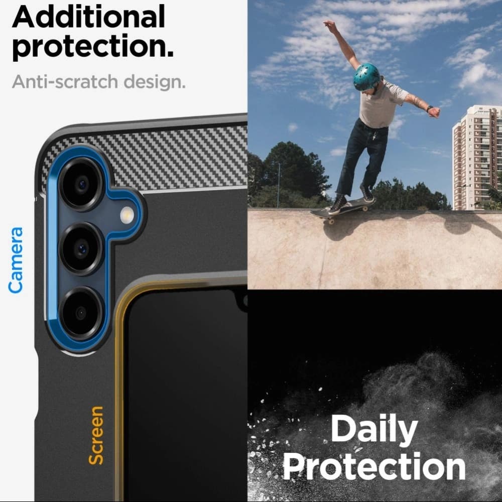 Etui Spigen Rugged Armor Samsung Galaxy A16 4G / 5G Matná černá - 12
