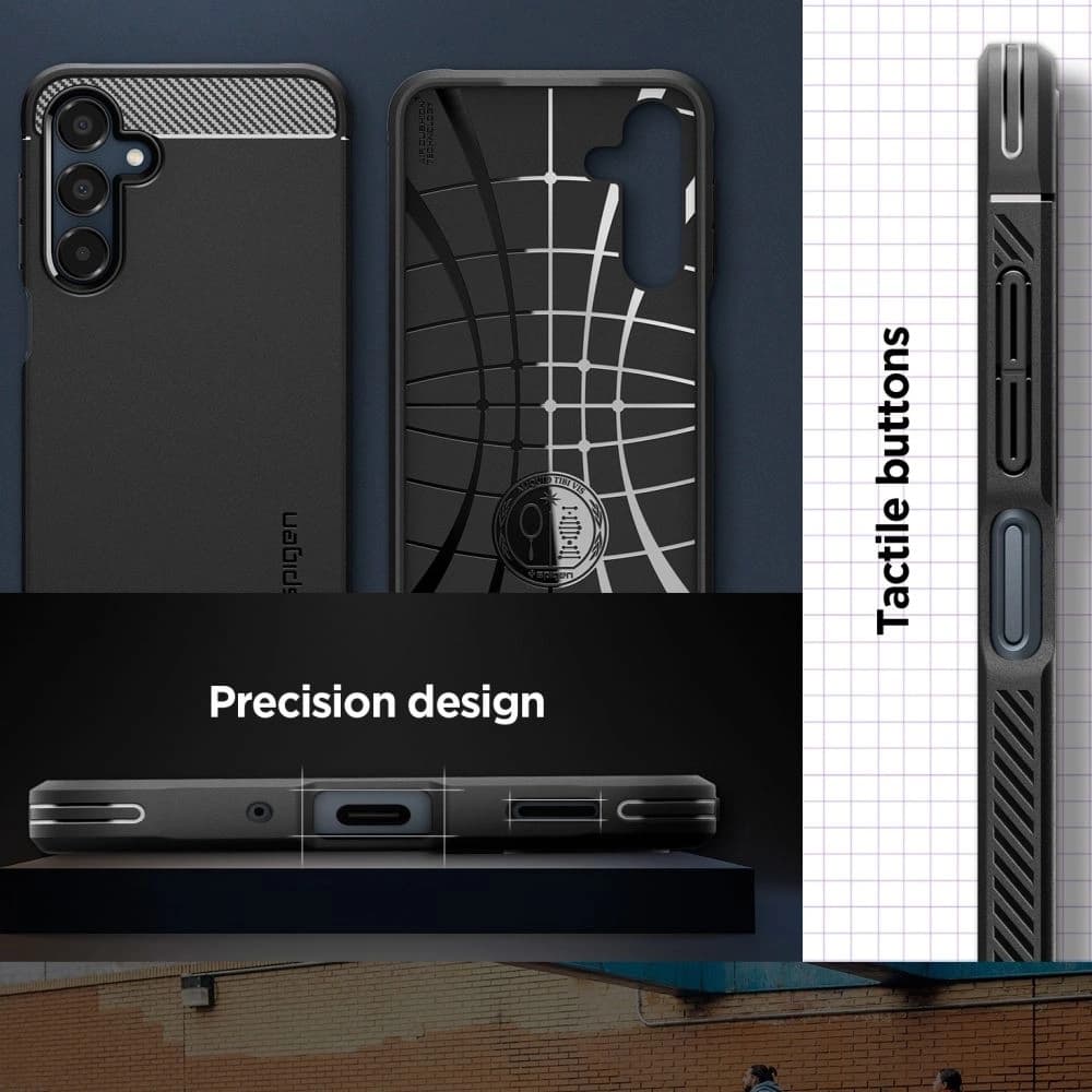 Etui Spigen Rugged Armor Samsung Galaxy A16 4G / 5G Matná černá - 14