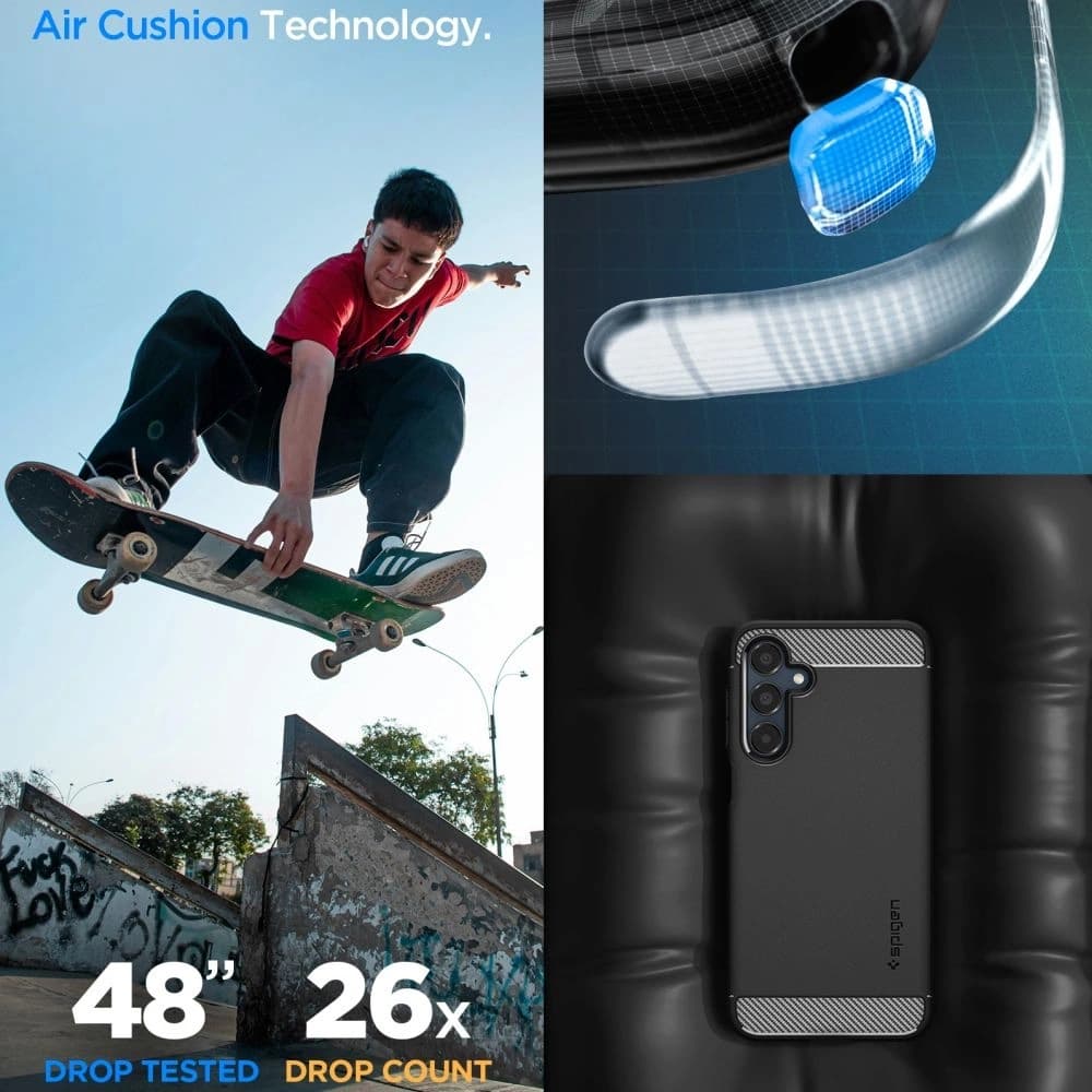 Etui Spigen Rugged Armor Samsung Galaxy A16 4G / 5G Matná černá - 15