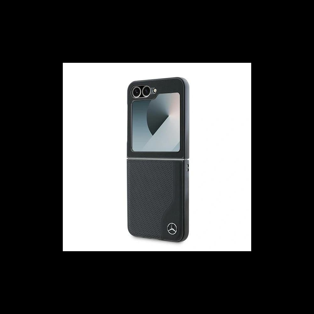 Etui Mercedes MEHMZF623RBGVK Samsung Galaxy Z Flip 6 / 7 FE kožené dřevo imitace MagSafe černé/black - 6