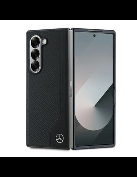 Mercedes MEHMZFD623RBGVK Samsung Galaxy Z Fold6 Leather Wood Imitation MagSafe black