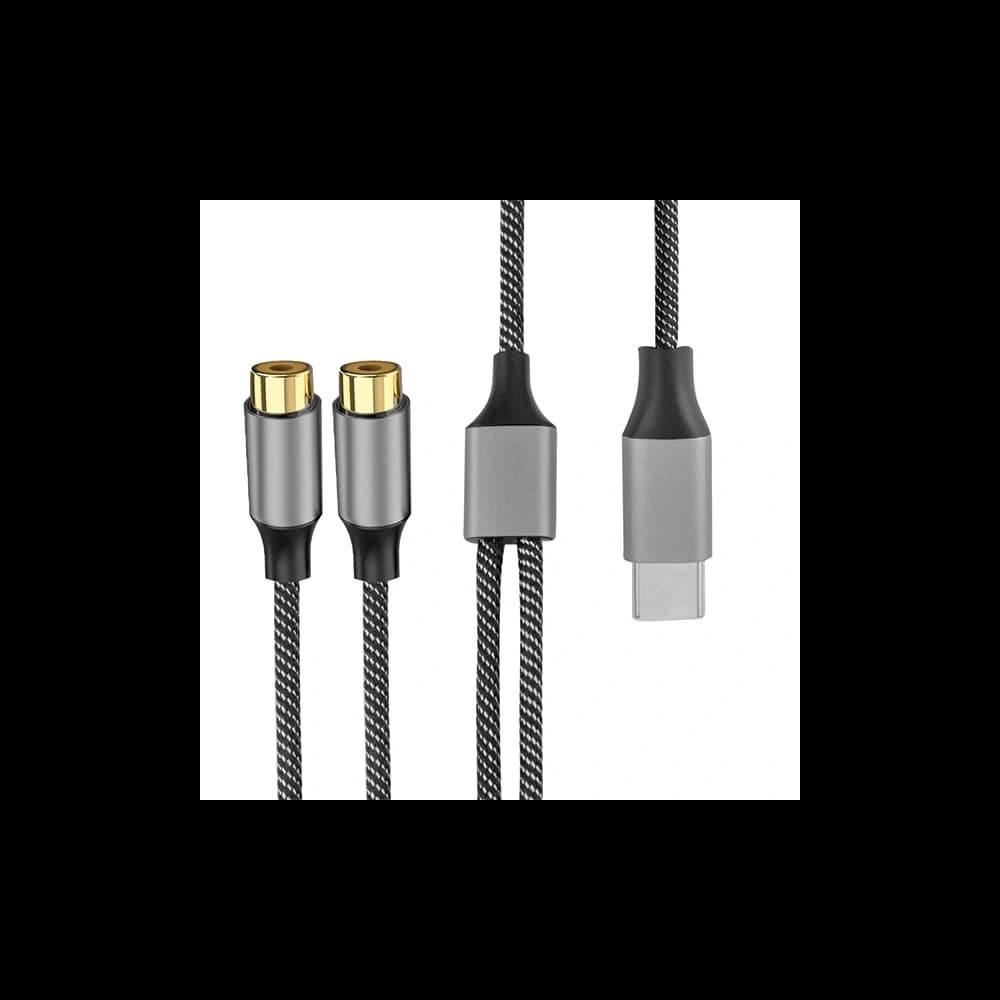 Kabel 4smarts Audio USB-C / 2x cinch zásuvka 20cm černý/black - 2