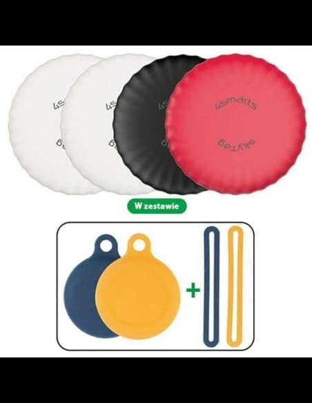 4smarts Standortfinder SkyTag Slim Set 2x Weiß + Schwarz + Rot