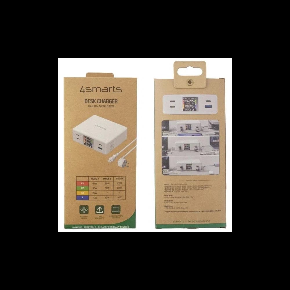 Nabíjecí stanice 4smarts 130W GaN DIY režim bílá/white - 4