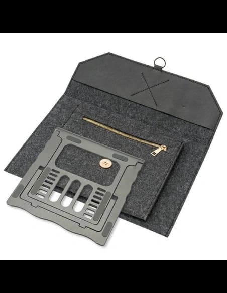 Geantă 4smarts cu funcție de suport pentru laptop / tabletă FoldStand ErgoFix 13’ gri/gun.