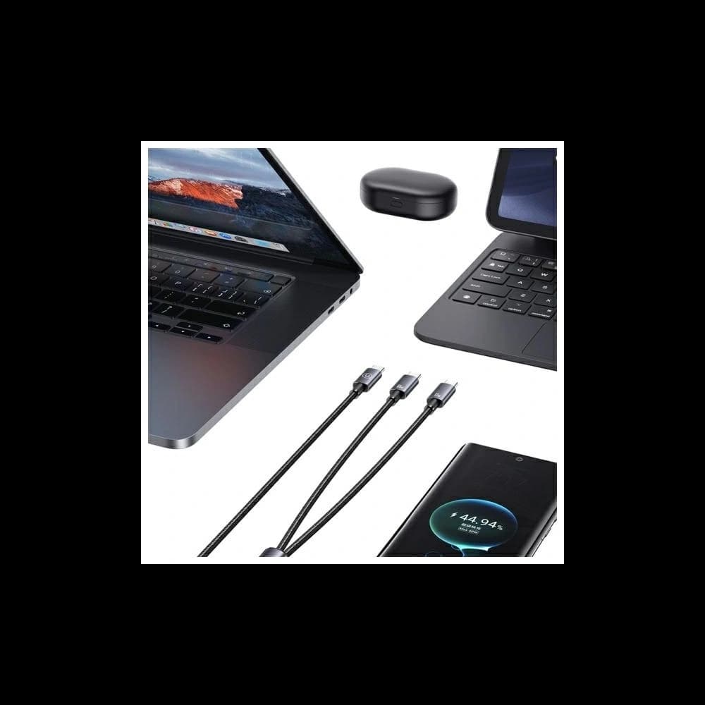 USAMS cablu USB-C / 2xUSB-C 72W 1.2m Cablu de date din aliaj de aluminiu Sufeng Series - 2