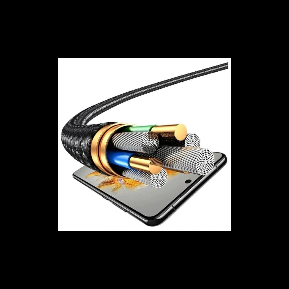 USAMS cablu USB-C / 2xUSB-C 72W 1.2m Cablu de date din aliaj de aluminiu Sufeng Series - 4