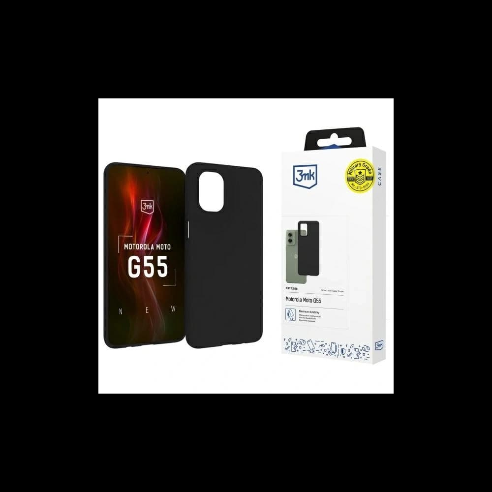 3MK Matt Case Motorola Moto G55 5G black - 1