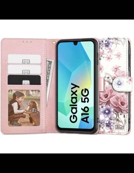 Tech-Protect Wallet Samsung Galaxy A16 4G / 5G Blütenblume